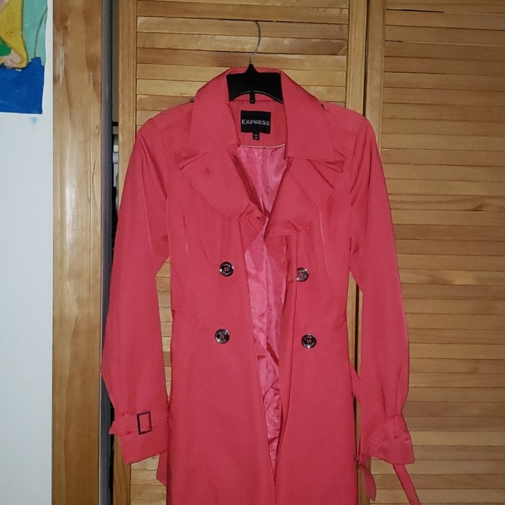 Express Pink Trench Coat